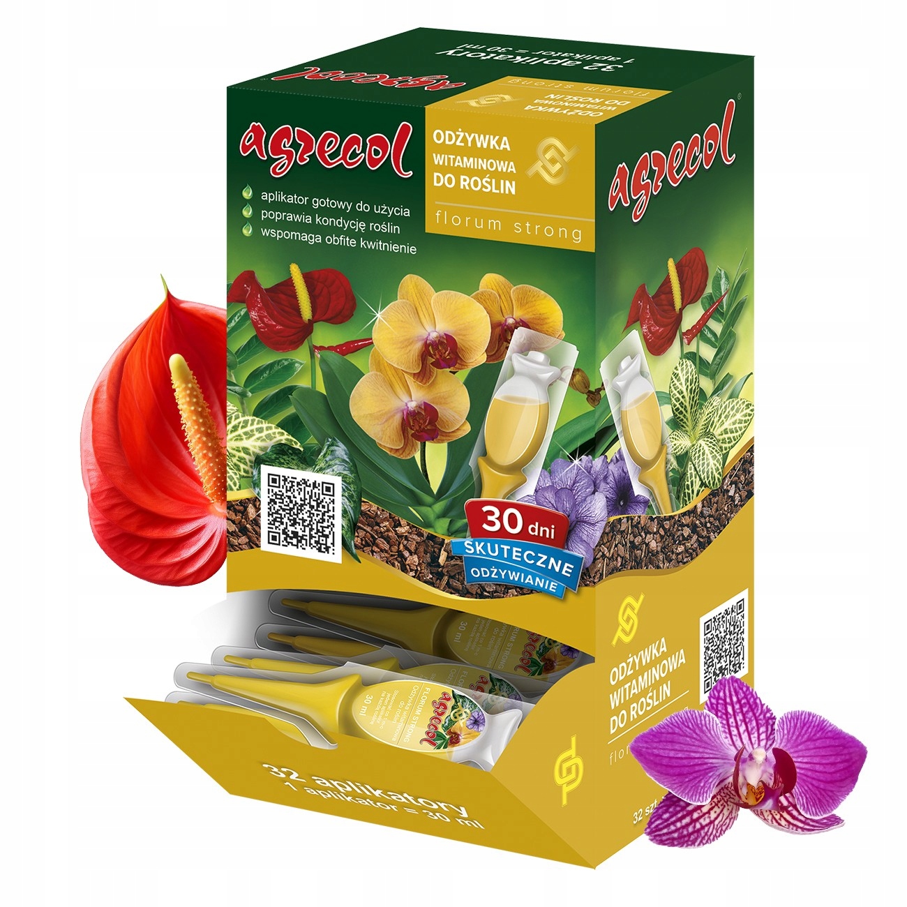 Vitamínová Výživa Pro Rostliny florum strong 30 x 32 kusů 960 Ml Agrecol