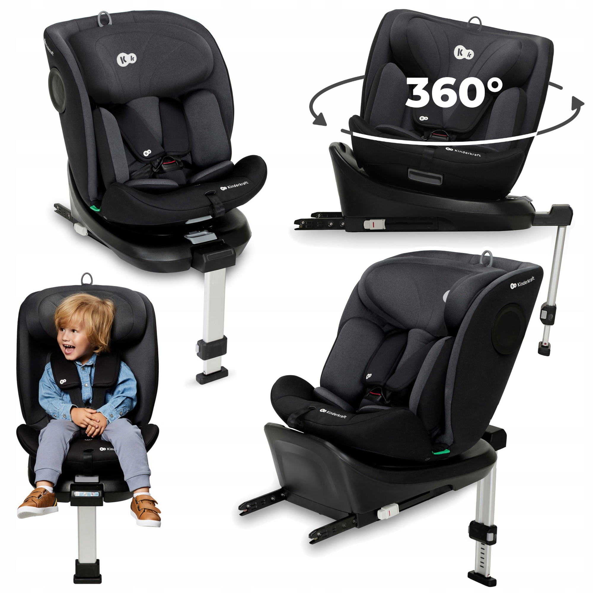 Fotelik Samochodowy i-Size obrotowy 0-36kg Isofix