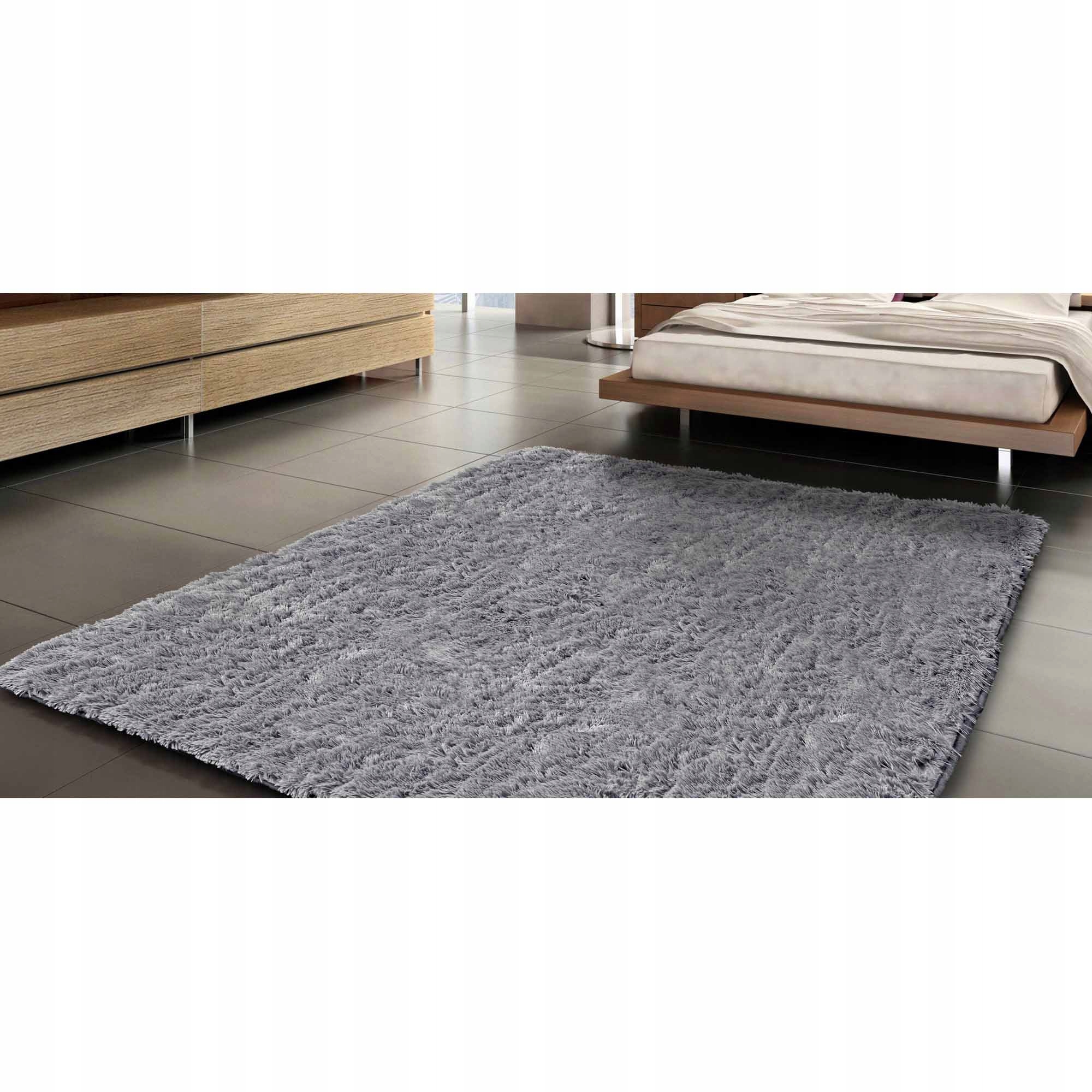 DYWAN SHAGGY FUTRZANY PLUSZOWY ANTYPOŚLIZGOWY DO SALONU POKOJU 80X160 CM Długość 160 cm