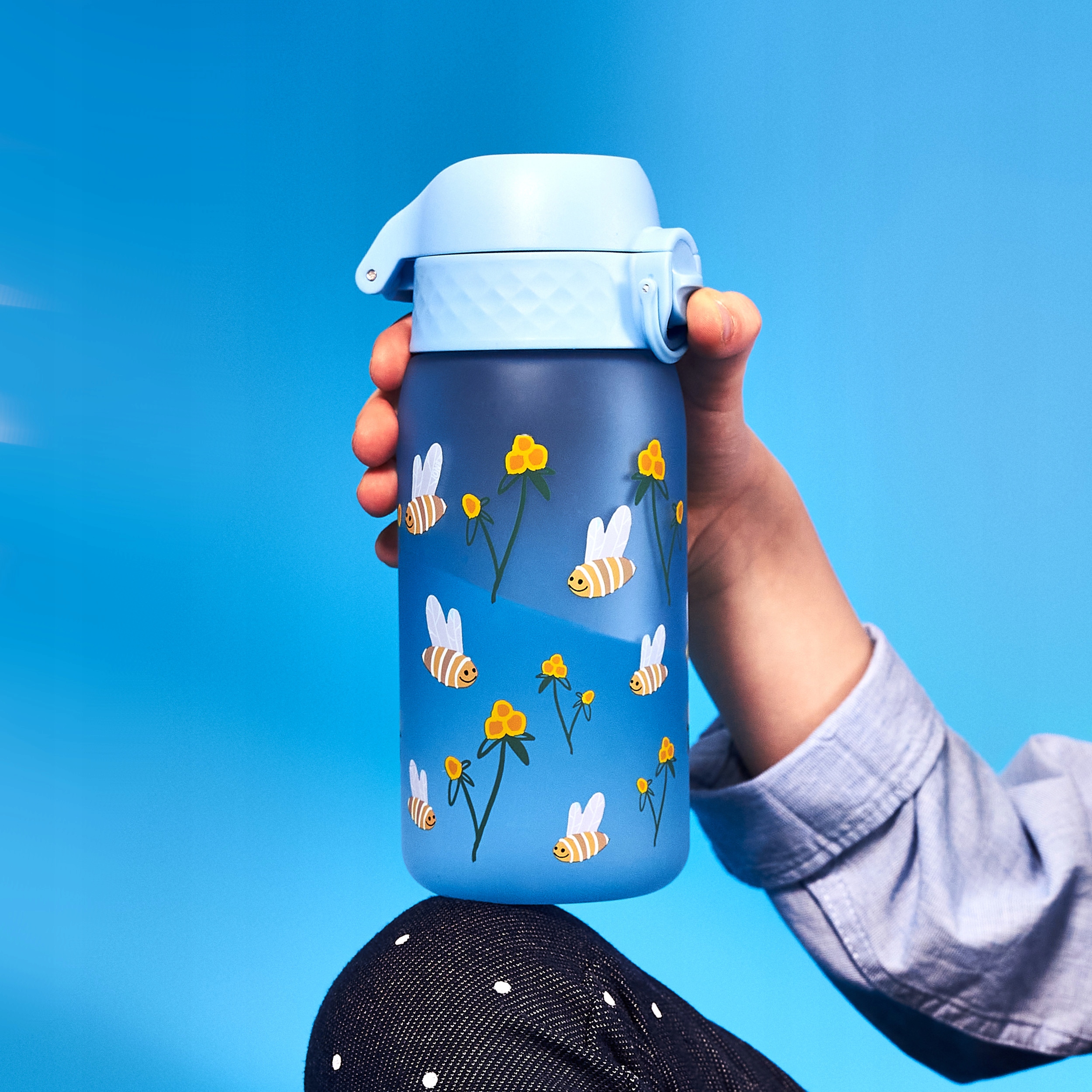 Dziecięcy bidon na wodę szczelna butelka na w Kolor dominujący odcienie niebieskiego
