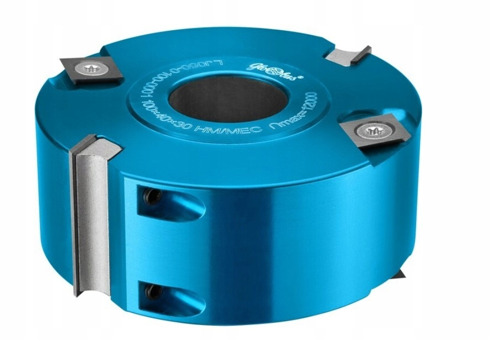 Głowica prosta z nacinakami 100x30x40/2 (2+2) HM aluminiowa Globus