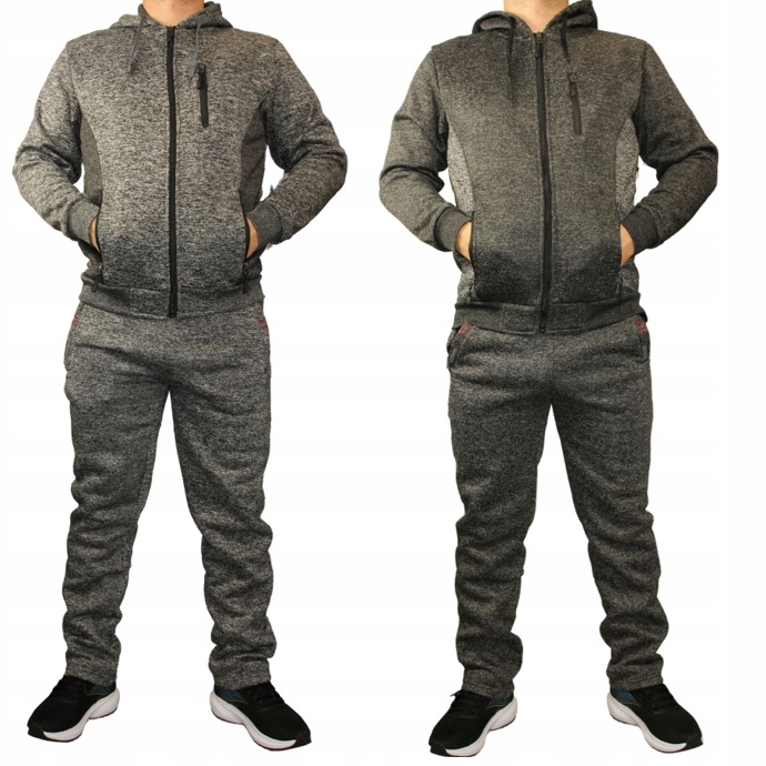 DRES MĘSKI * OCIEPLANY * KOMPLET SPODNIE PLUS BLUZA Z KAPTUREM ROZMIAR 3XL Rozmiar 3XL