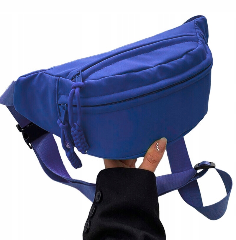 NERKA SASZETKA NIEBIESKA CHABROWA POJEMNA LEKKA PODRÓŻNA BIODROWA ŚWIETNA