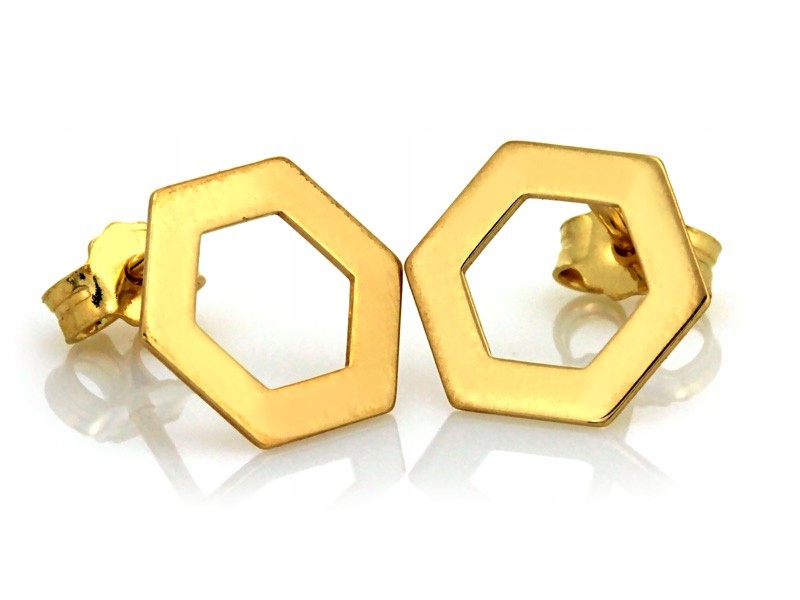 Dámské zlaté náušnice 585 na 14k tyčinku 0.97g elegantní a módní pro ženy