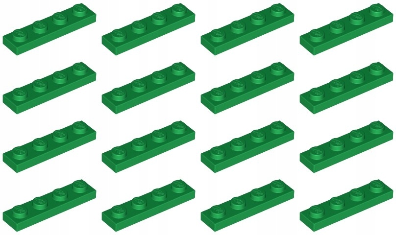 

Lego 3710 Płytka 1x4 zielona Nowa (10g) 16 szt.