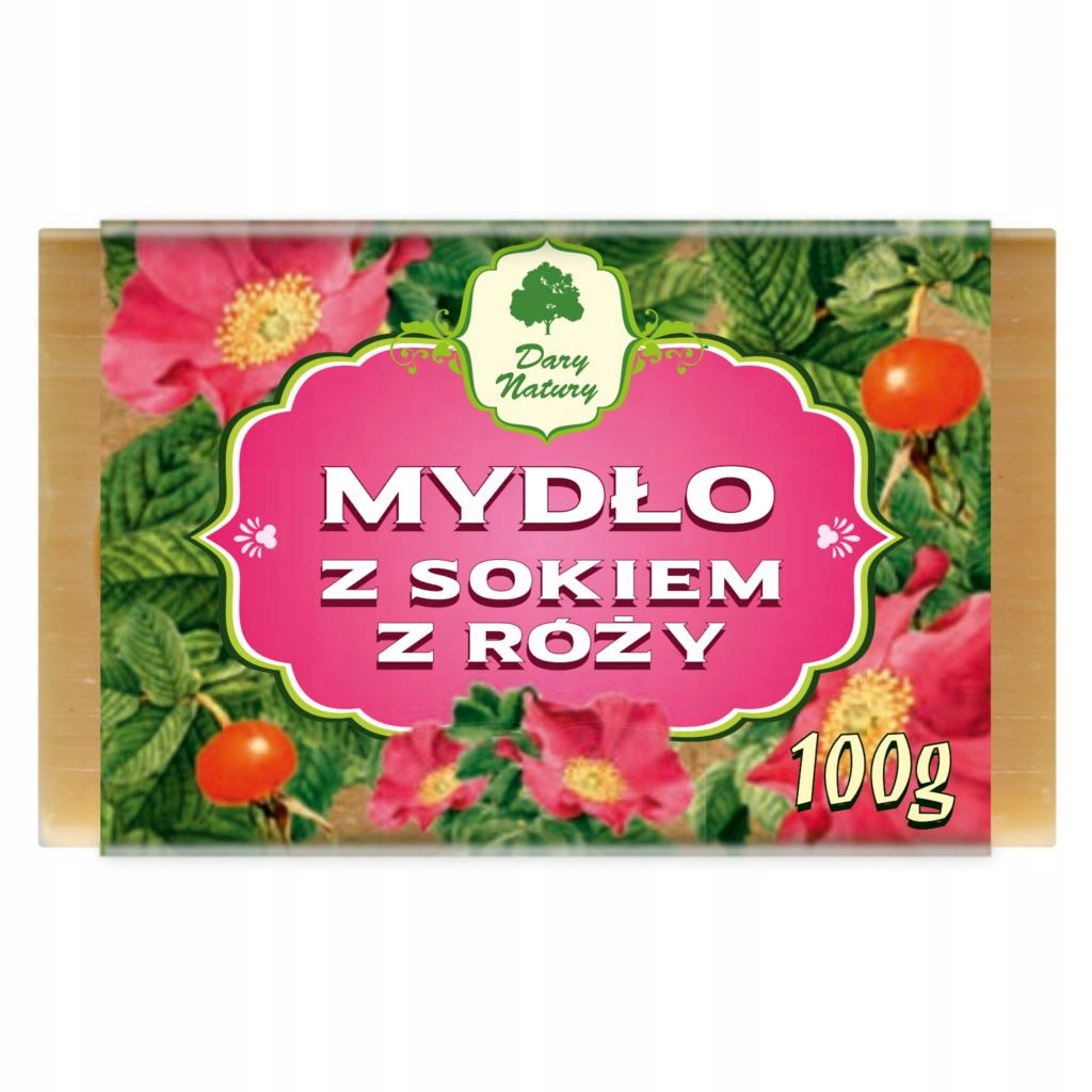 

Mydło ziołowe Z Sokiem Z Róży oczyszczające 100G
