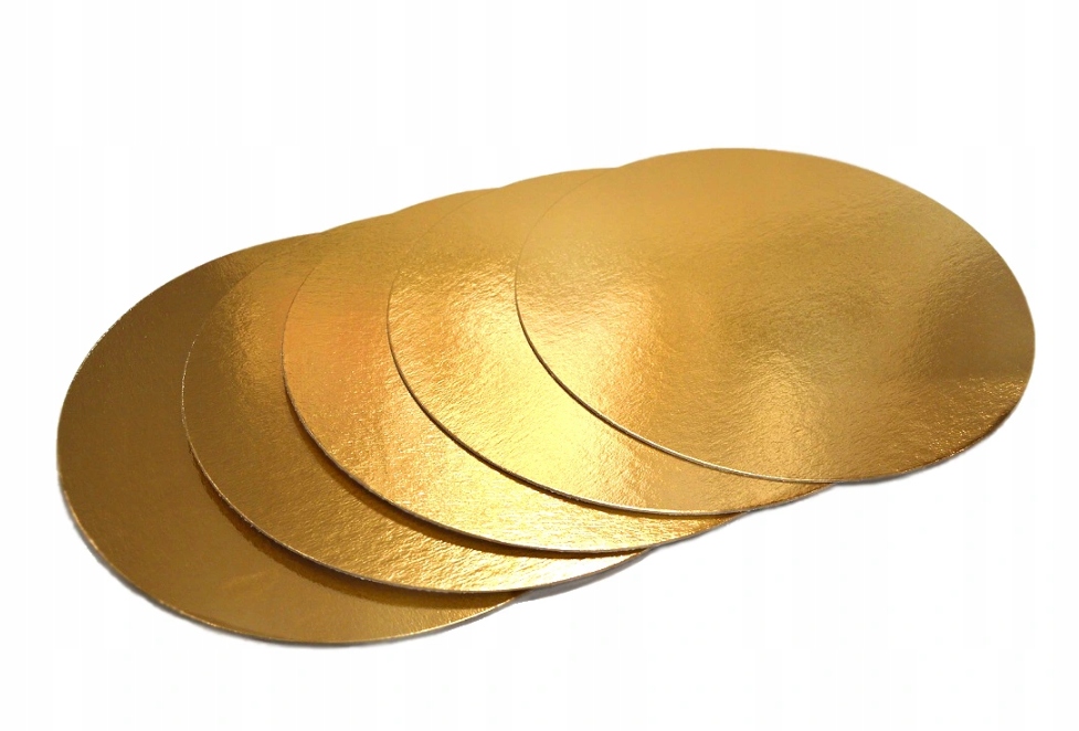 

Podkłady pod tort - 5 sztuk Złoty gładki Q 18