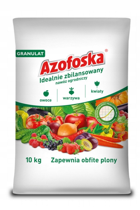 Azofoska 10kg nawóz uniwersalny Odżywia wszystkie rosliny