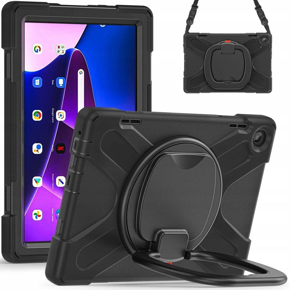 Pouzdro Silné Pro Lenovo Tab M10 10.1" Gen 3 Case S Páskem Pouzdro