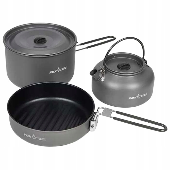 Sada turistického bivakovacího nádobí Fox Cookware 3 Piece Cook Set