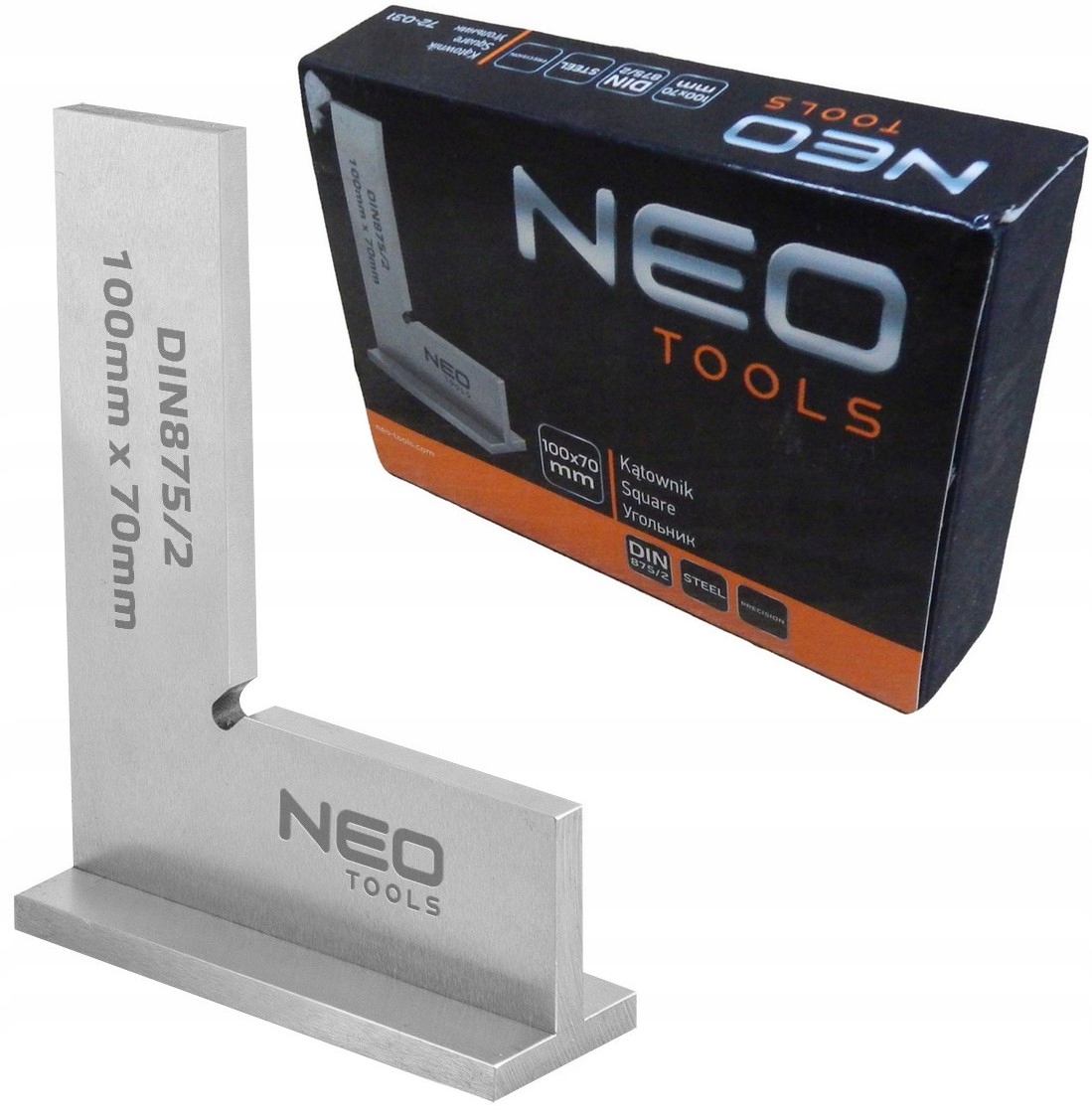 

Kątownik ślusarski 90st 100 x 70 mm DIN875/2 Neo