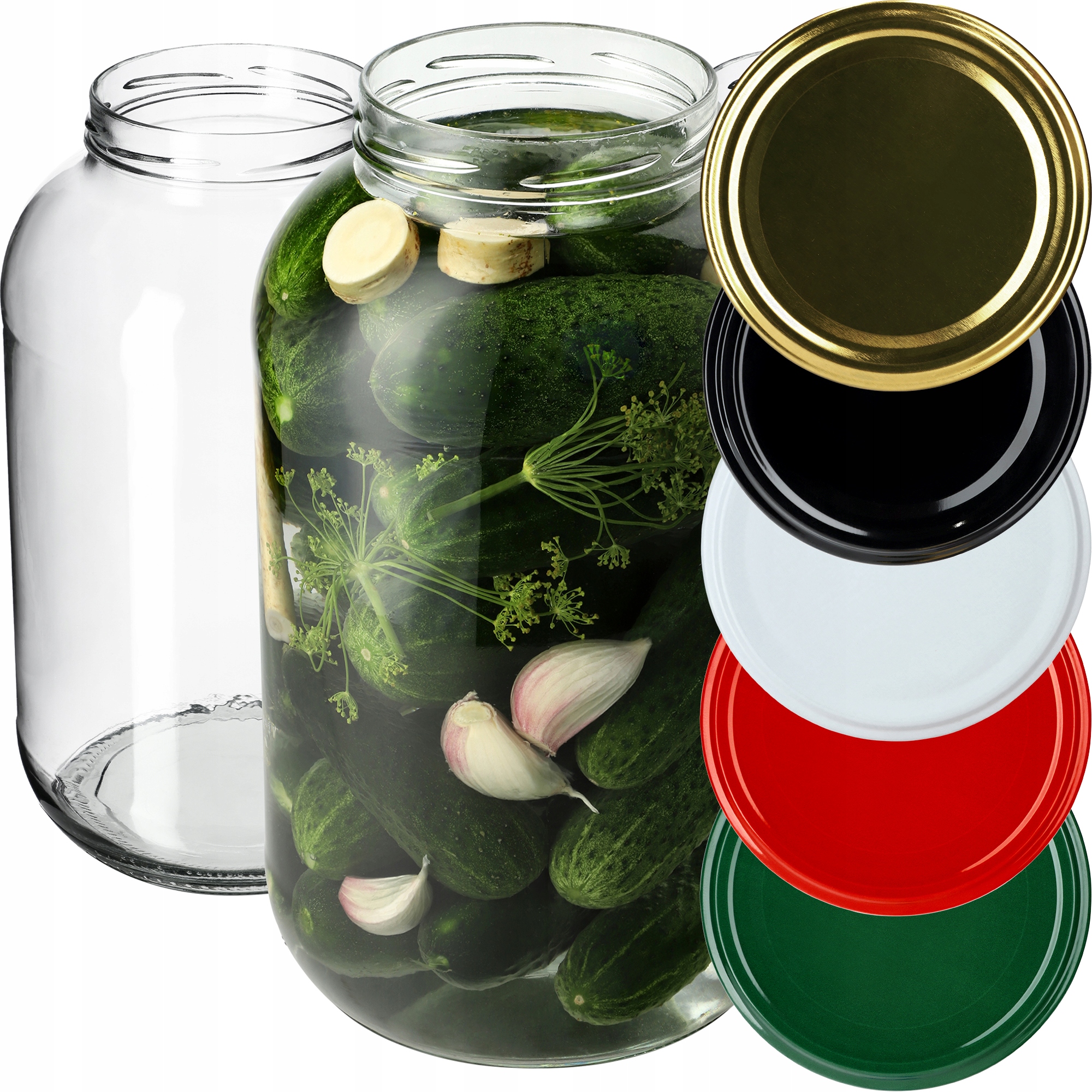 

12x Słoik 4L Słój Na Ogórki Nalewki +wieczko FI100