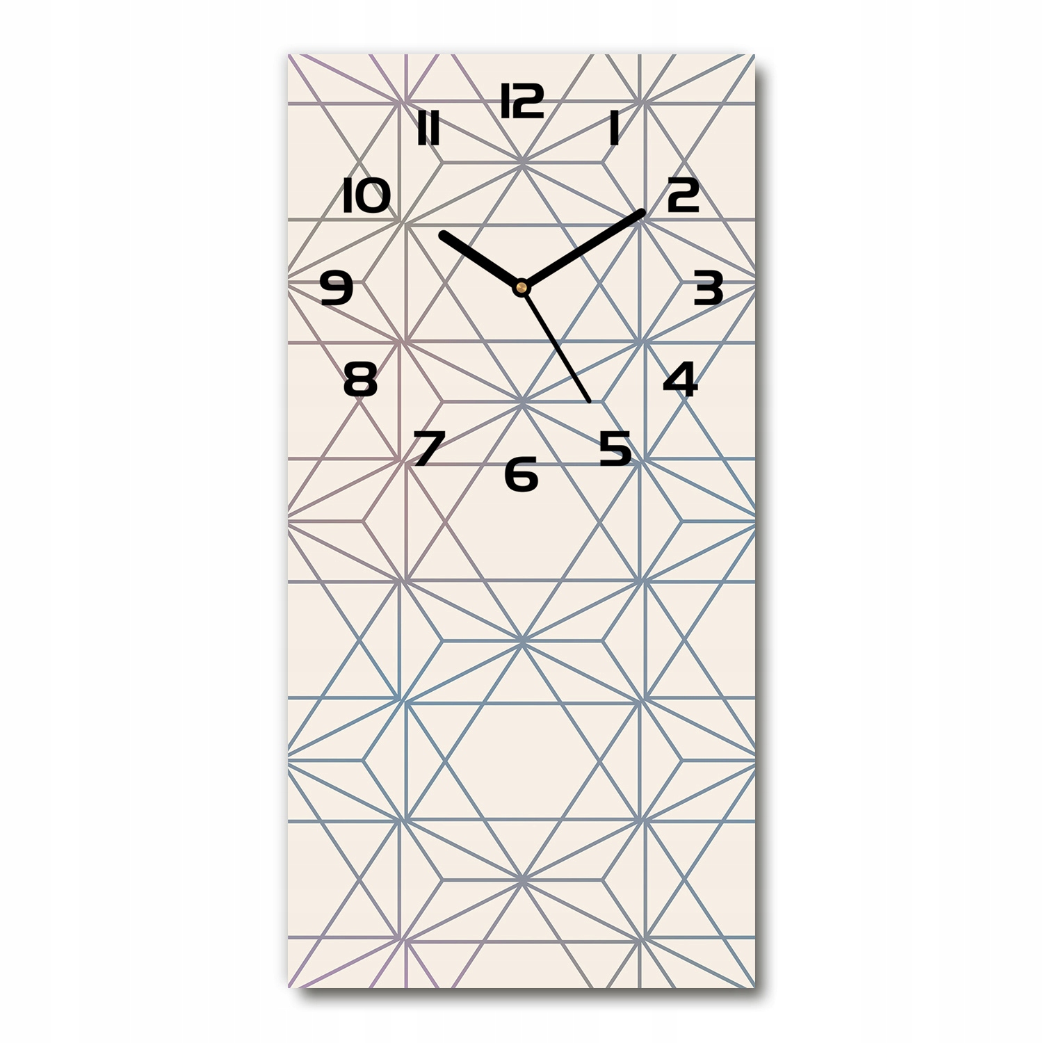 Vertikálne tiché nástenné hodiny Geometrické pozadie 30x60