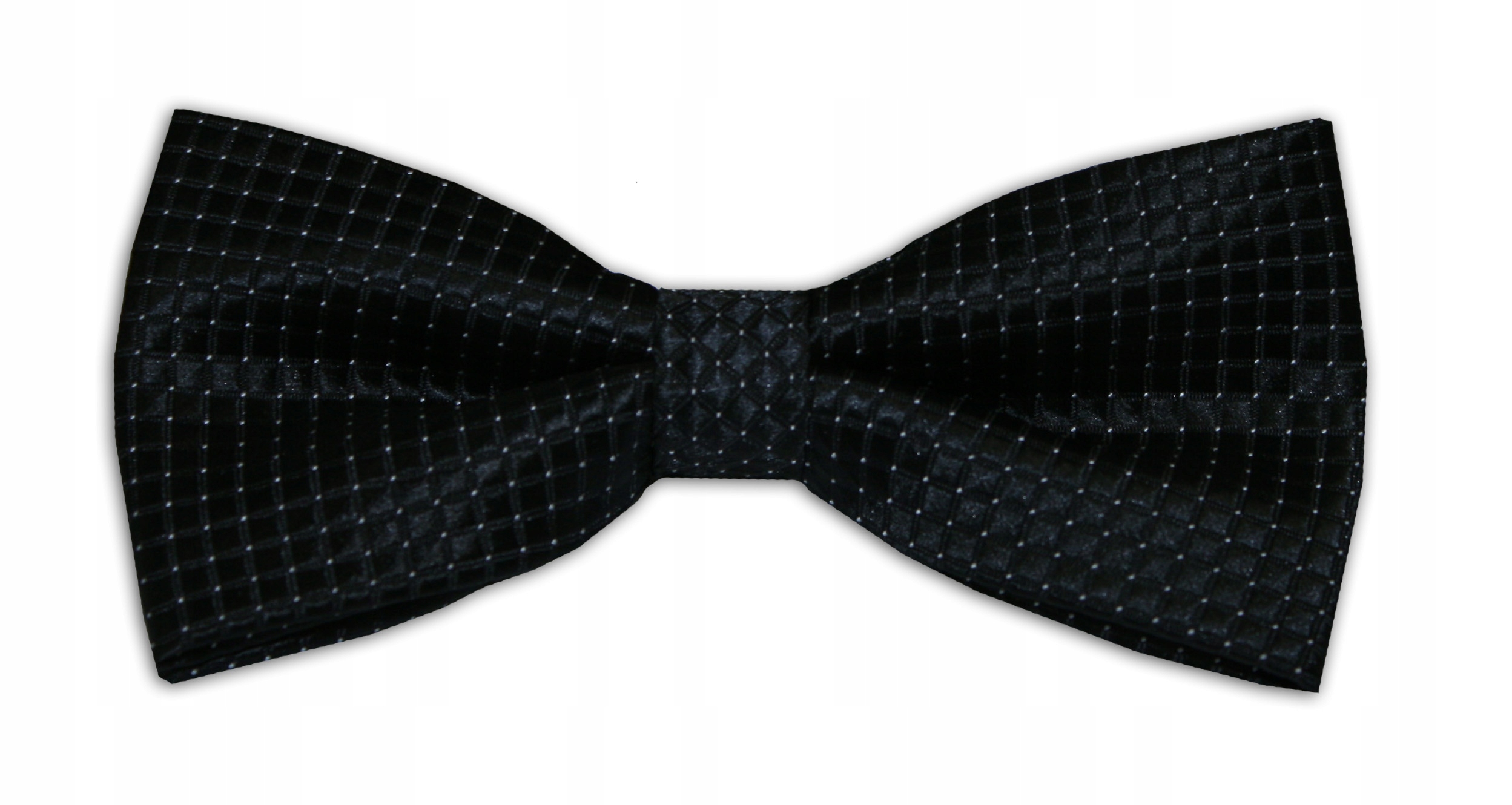 

029 Mucha muszka męska elegancka Czarna Kratka