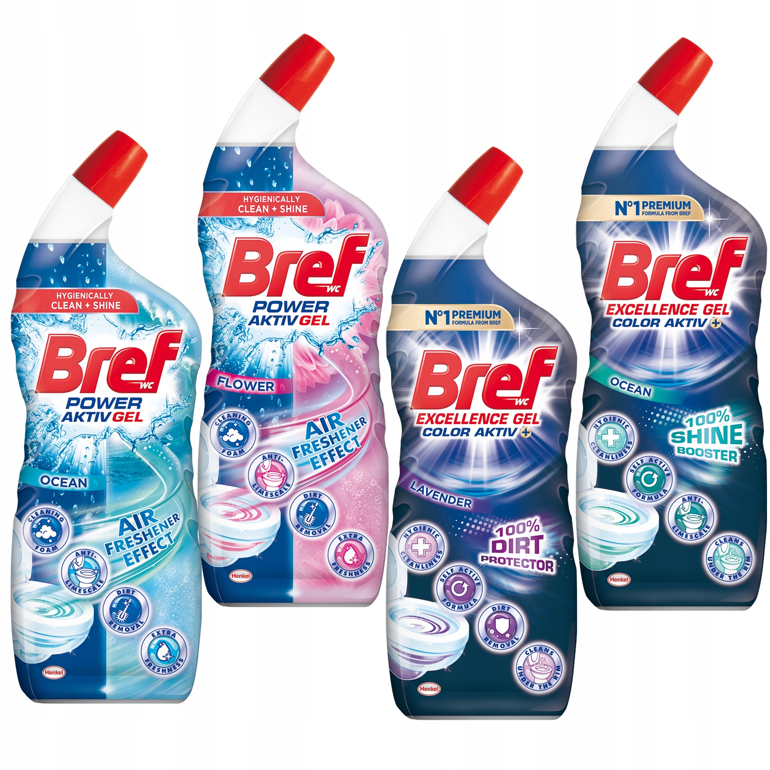 

Bref Hygiene Żel do czyszczenia Wc Zestaw 4x 700ml