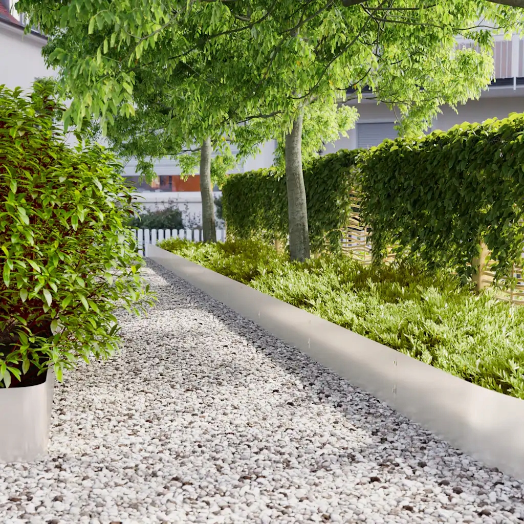 Travní lemy 20 ks 25x103 cm nerezová ocel Stříbrná 860176