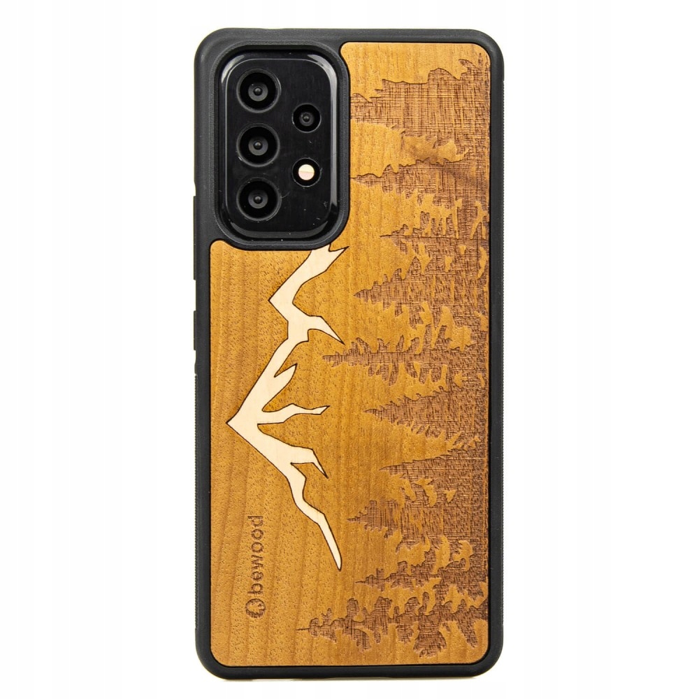 Dřevěné Pouzdro na Samsung Galaxy A73 5G Hory Imbuia