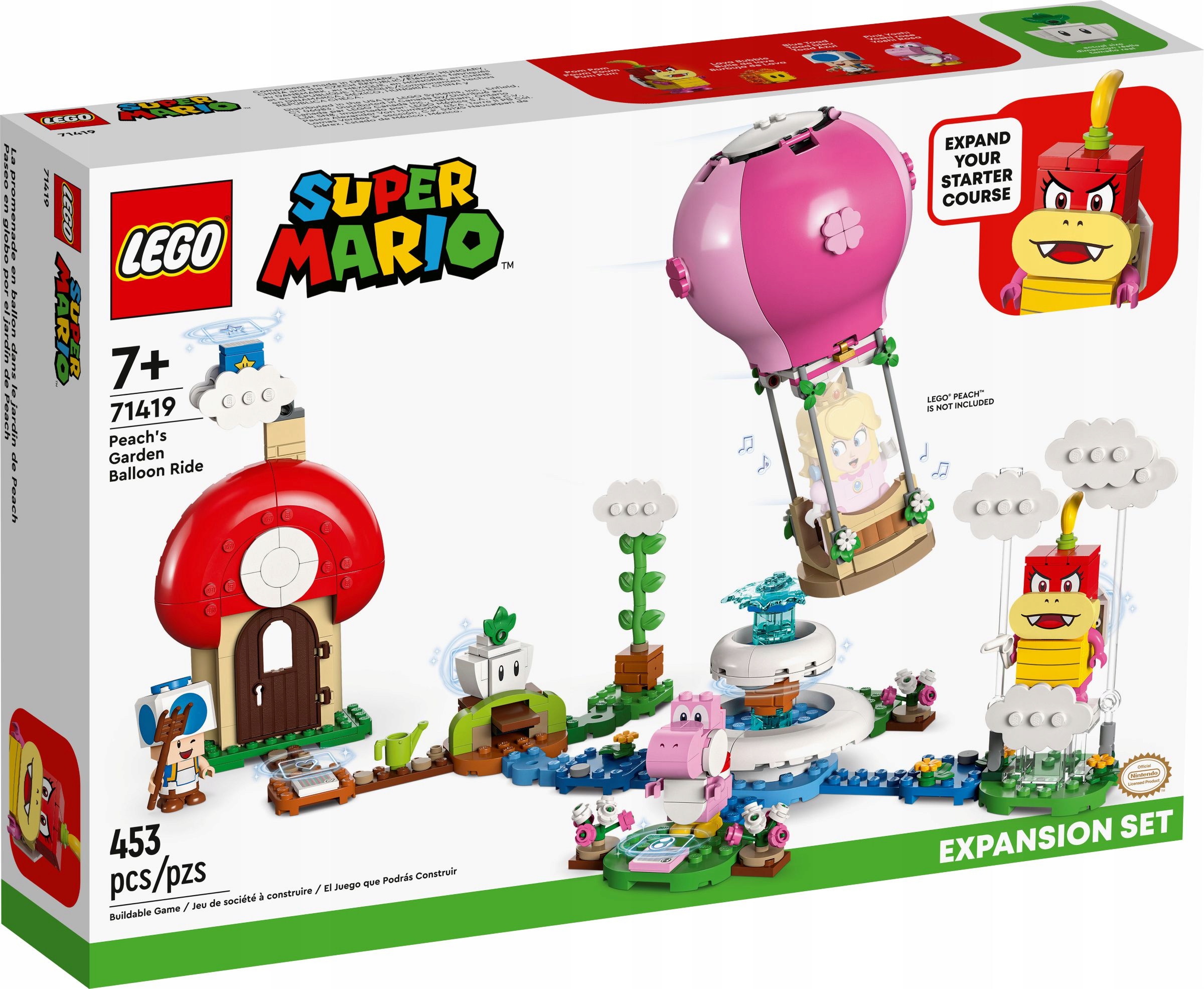 LEGO SUPER MARIO 71419 PEACH LOT BALONEM I OGRÓDEK
