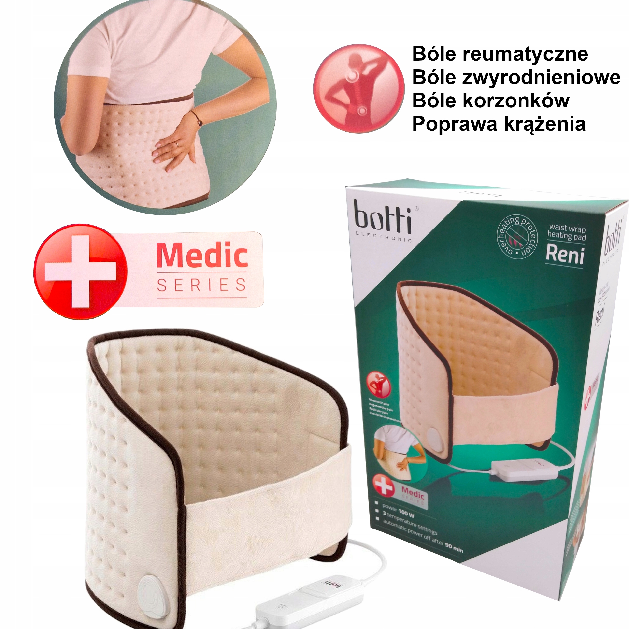 

Pas Lędźwiowy Elektryczny/podgrzewacz+medic Series
