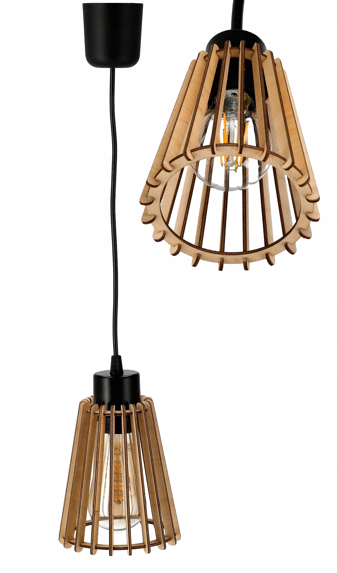 

Lampa wisząca zwis żyrandol sufitowa Loft Drewno 1