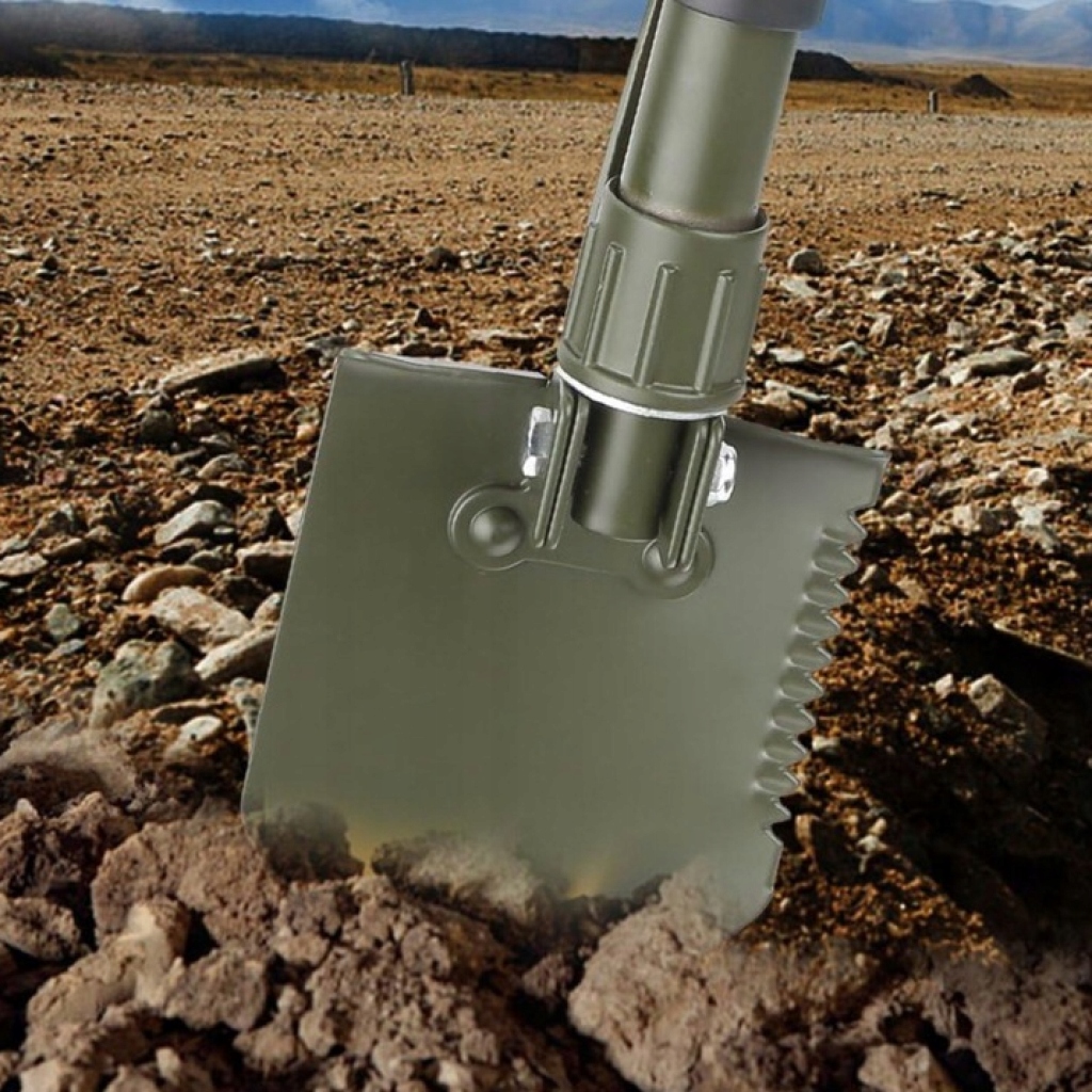 Wielofunkcyjna Saperka z Kompasem i Otwieraczem Składana Łopata Kilof Piła Waga 500 g