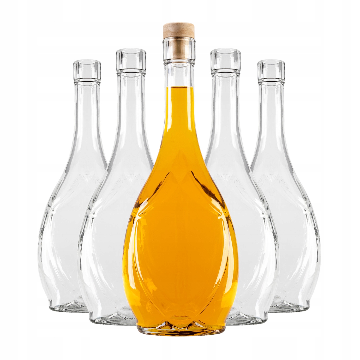 5x BUTELKA ICONA 500 ml NA NALEWKI WINO BIMBER WÓDKĘ SOKI LIKIERY Z KORKIEM