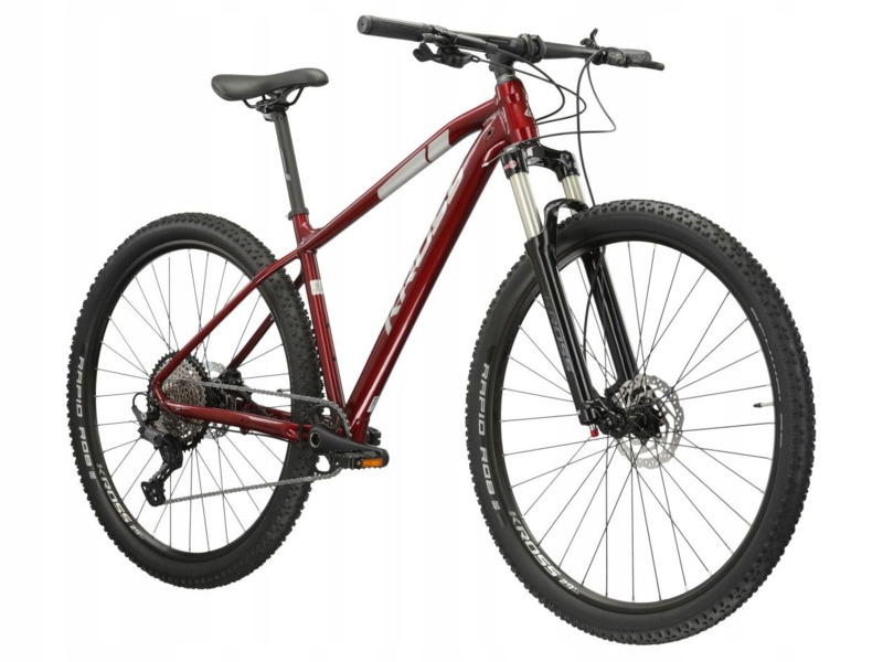 Rower górski Mtb Kross Level 6.0 M20 29 cali męski Rubinowo-srebrny
