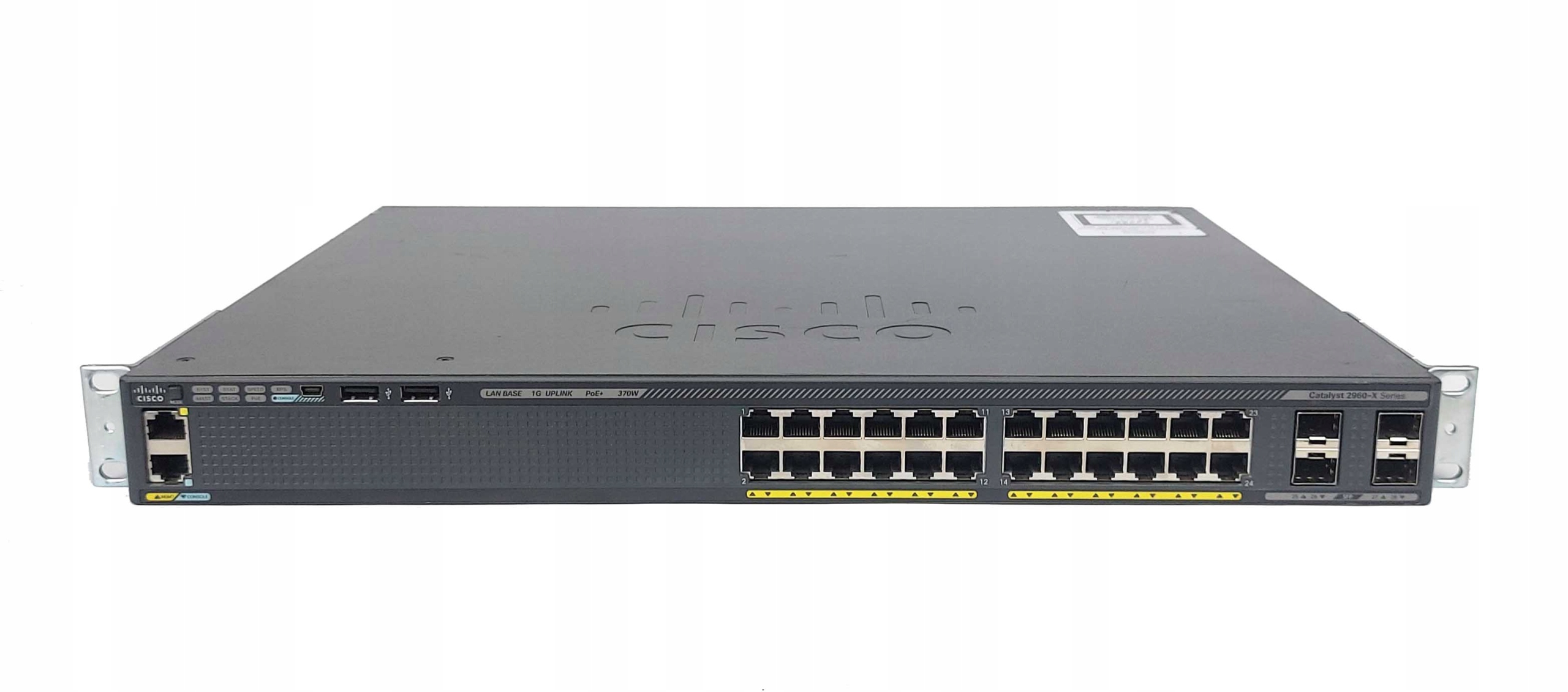 Switch zarządzalny Cisco WS-C2960X-24PS-L PoE+ 370W