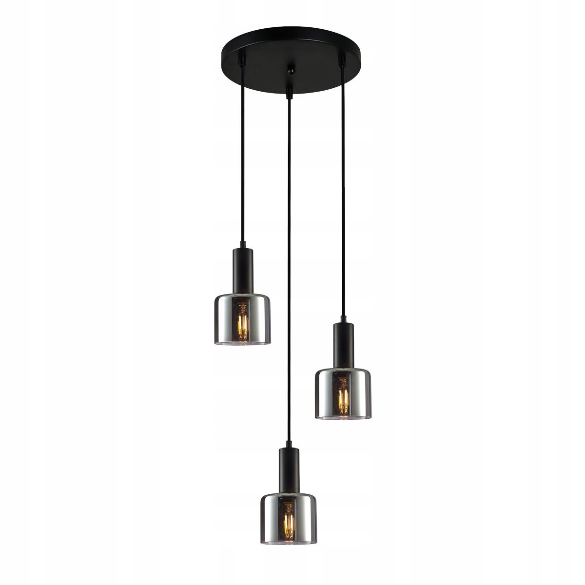 Závesná lampa Italux PND-65342-3A-BK+SG Santia