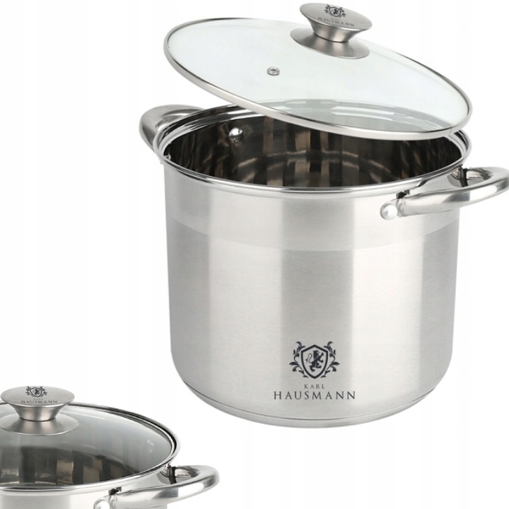 

Garnek Duży Ze Stali Nierdzewnej 19L Z Pokrywką