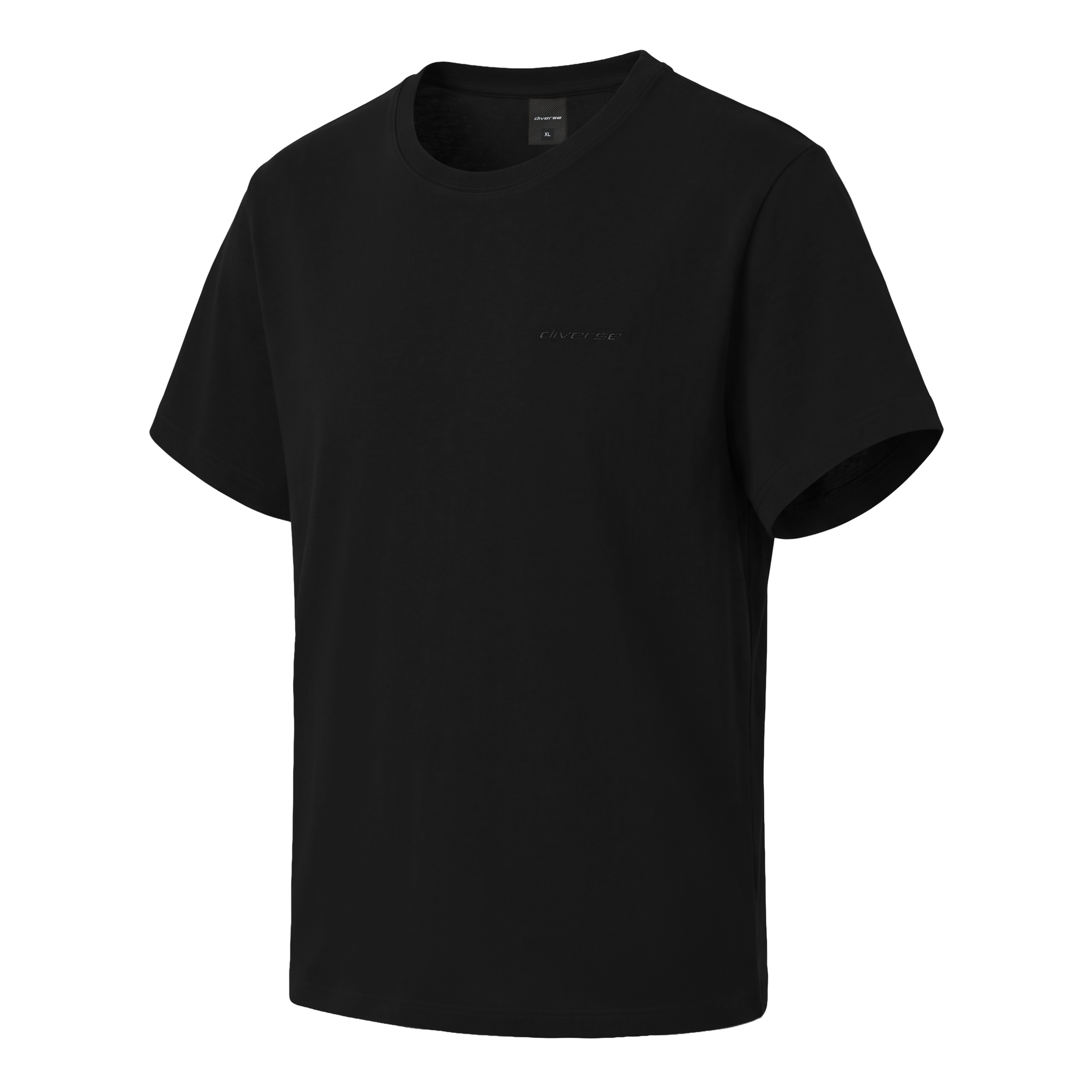 Koszulka męska T-shirt bawełniany Diverse Interte Czarny 3XL
