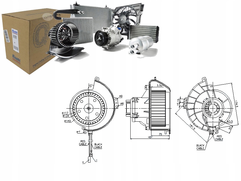 Ventilátor Ventilátoru Nissens 93185199 93191900 1845