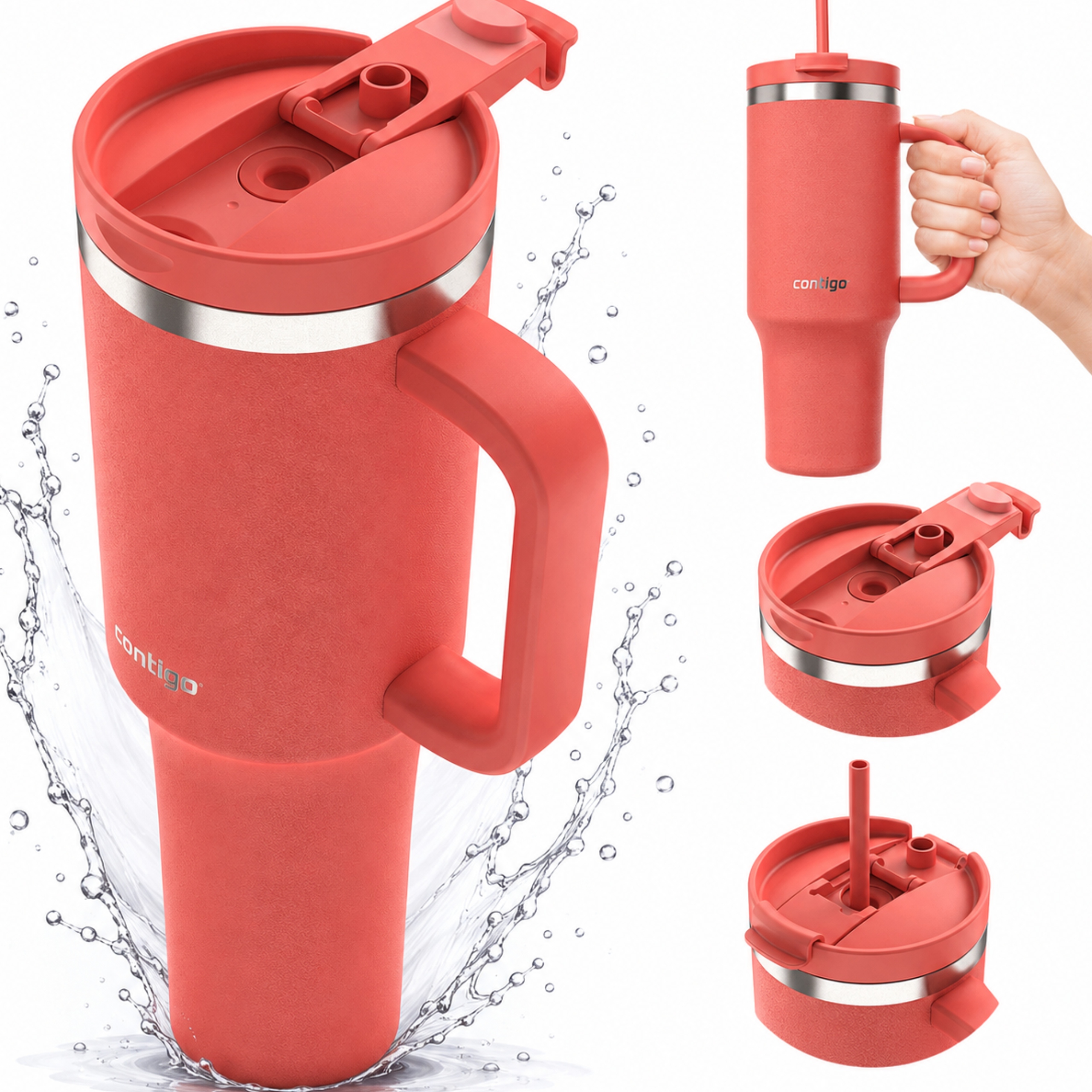 Kubek Termiczny Ze Słomką Contigo Streeterville Tumbler Coral 1200M