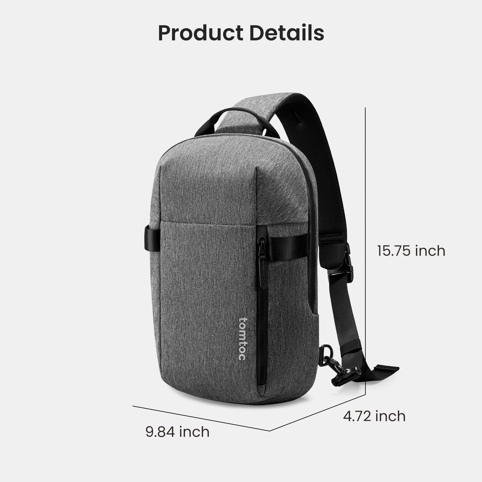 TOMTOC Torba Na Ramię Wodoodporna Dla MacBook Air Pro 13-14 Cali — miniatura 8