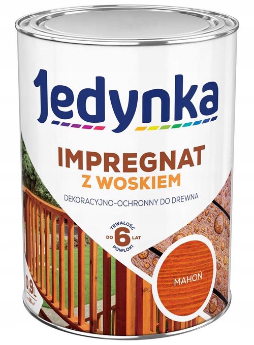 

Jedynka Impregnat Do Drewna Z Woskiem 900ml Mahoń