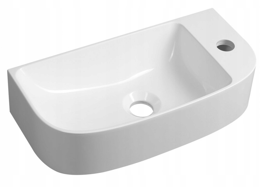 Alga umývadlo, liaty mramor, 44x22cm, biela (AG440) /po/