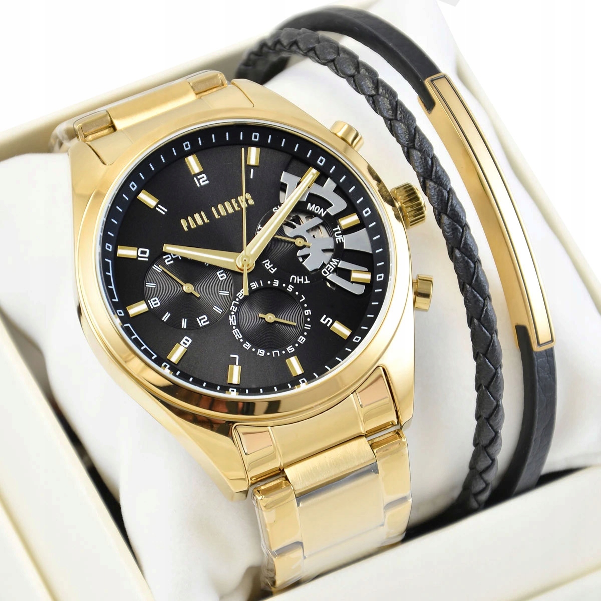 Sada pánských hodinek Paul Lorens Salado S Datumovkou náramek