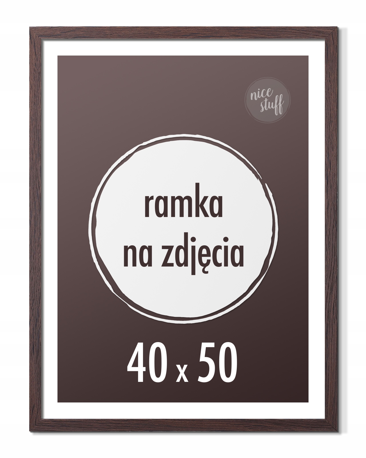

Ramka na plakat 40x50 ramki na zdjęcia 50x40 wenge