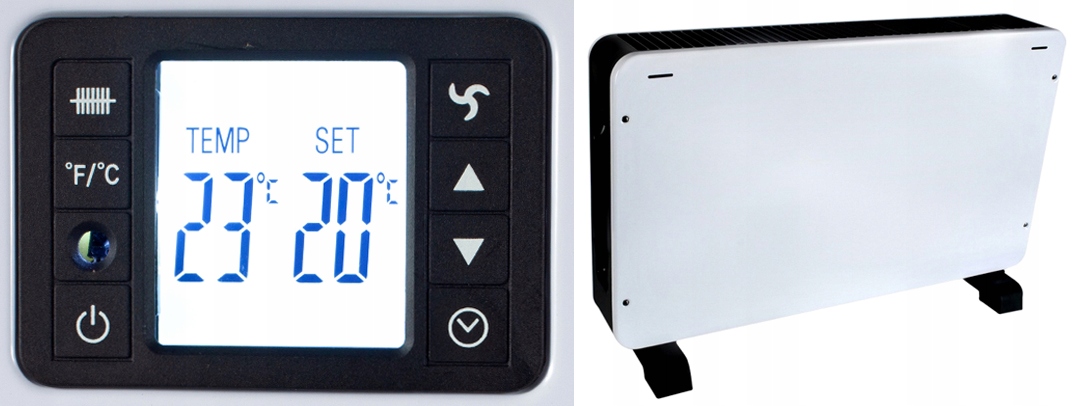 GRZEJNIK ELEKTRYCZNY KONWEKTOROWY ŁAZIENKOWY ENERGOOSZCZĘDNY MOCNY 2300W Marka Maltec