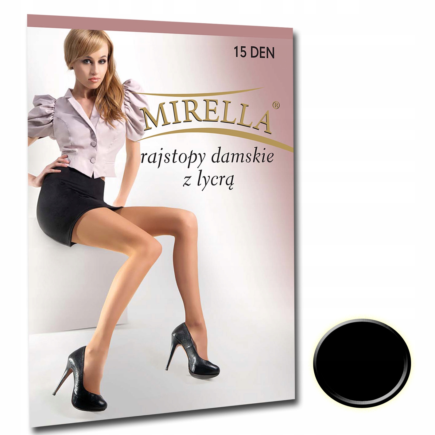 

Mirella Rajstopy damskie Lycra 15den 2 Nero