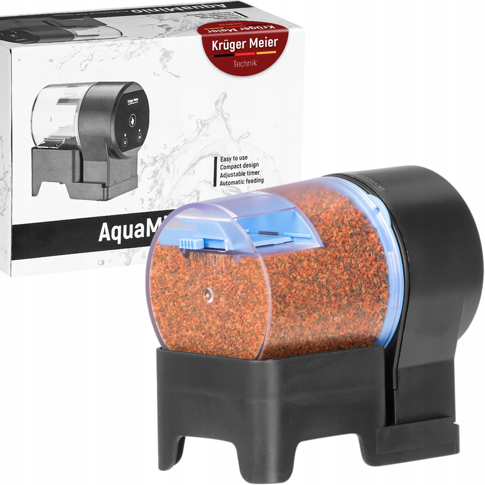 Levně Automatické krmítko Kruger&Meier AquaMinio 250 Do Akvárium 110 250 ml