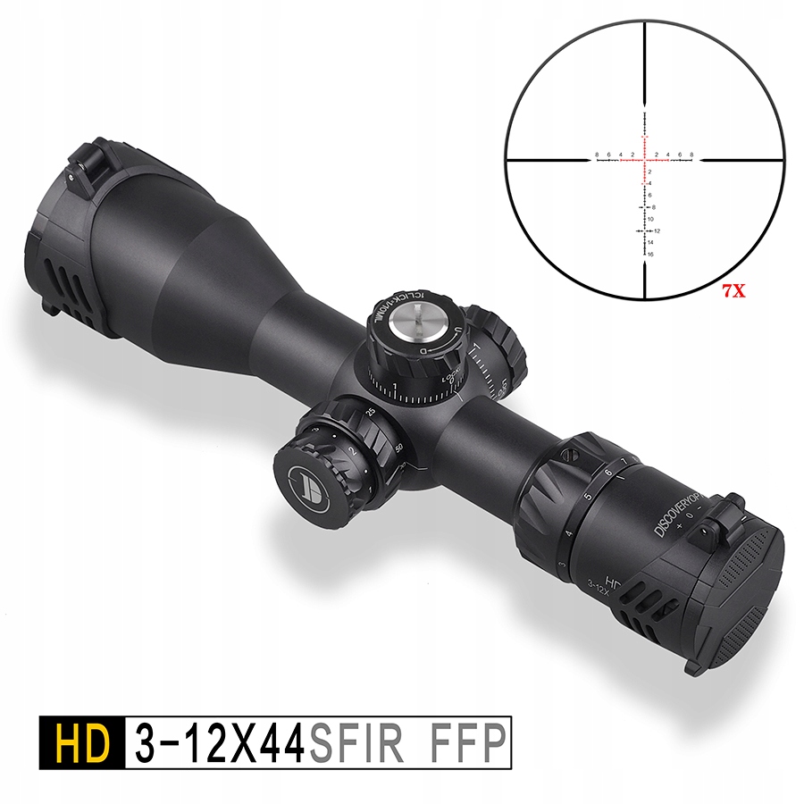 Luneta celownicza Discovery Optics Hd 3-12X44 Sfir Ffp-mil 30 mm Kompaktowa