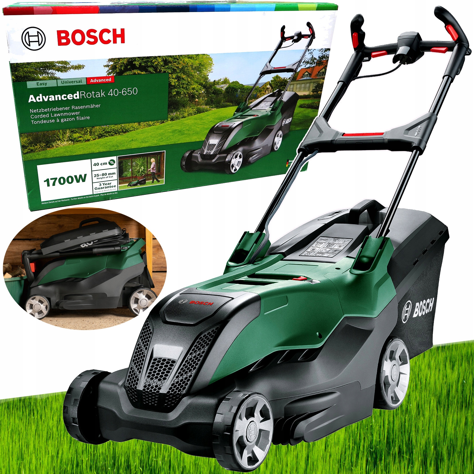 Kosiarka elektryczna 1700W 40cm 50l Bosch AdvancedRotak 40-650 06008B9H00