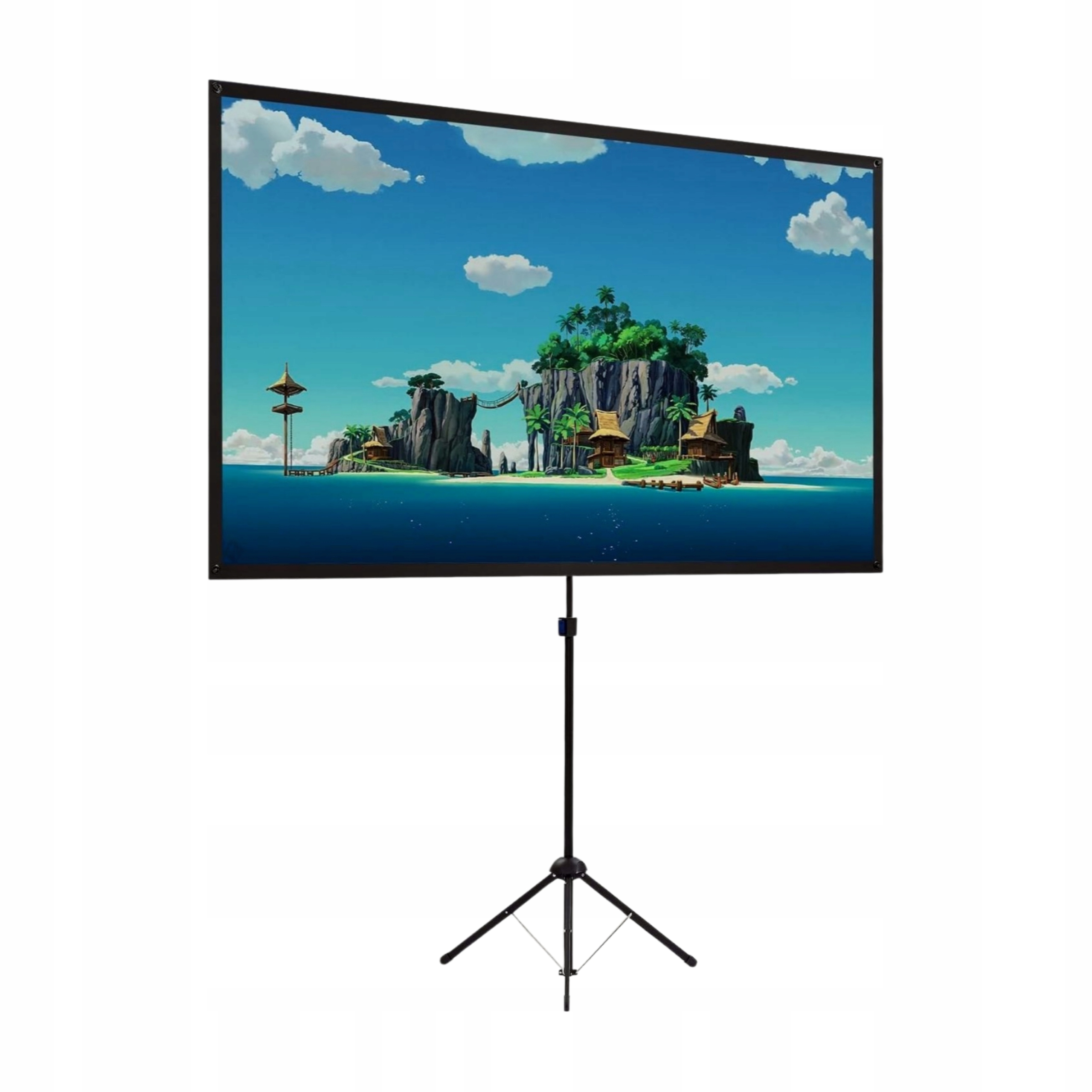 Ekran Projekcyjny 150cm 16:9, 4K, Ze Statywem, Przenośny, Do Kina Domowego