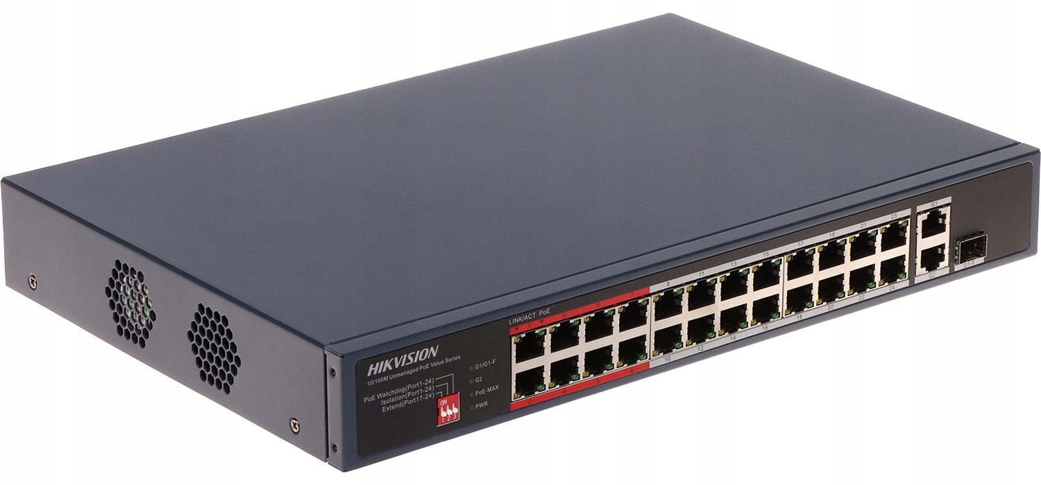 Switch Poe DS-3E0326P-E/M(C) 24-PORTOWY Sfp Hikvision