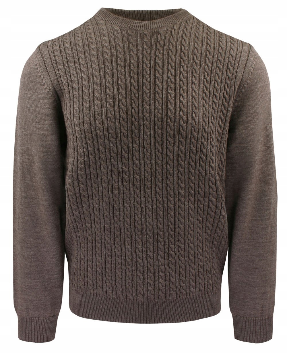 Svetr pro muže Lasota Hnědý s kulatým výstřihem M