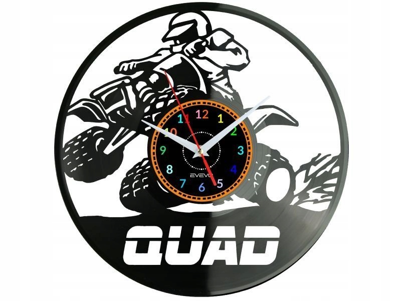 Quad Dárek Originální dekorace do domu Hodiny z vinylové desky