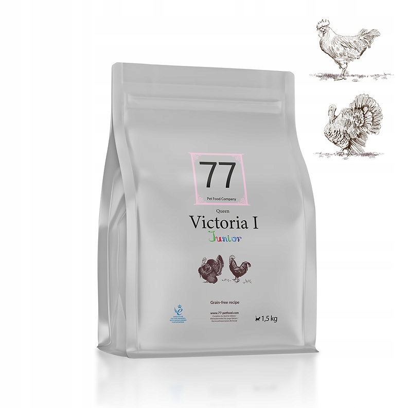 77 Junior Victoria I suché krmivo Krůta s kuřecím masem bez obilovin 1,5 kg