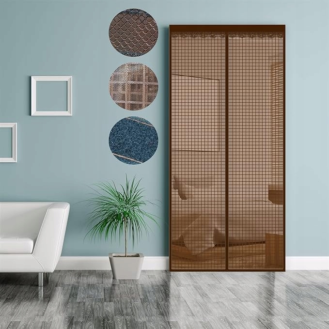 MOSKITIERA MAGNETYCZNA PRZECIW OWADOM DO DRZWI BALKONOWYCH 140x210 CM Marka inna