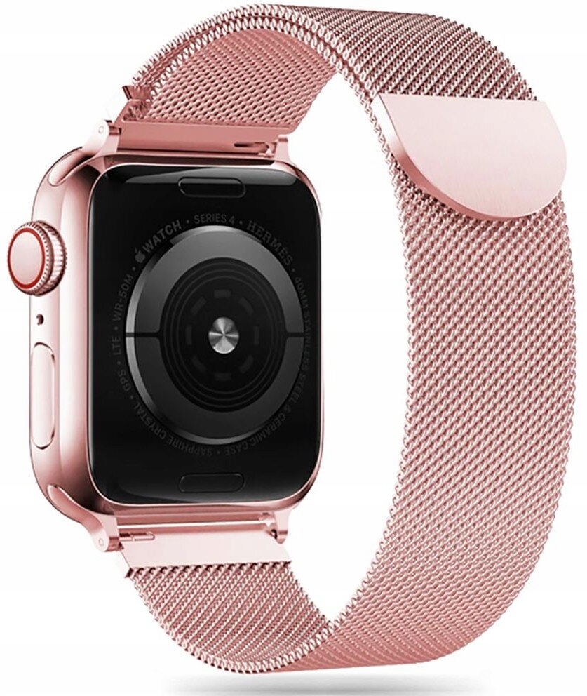 PASEK BRANSOLETA RÓŻOWE ZŁOTO DO APPLE WATCH 38 40 41mm